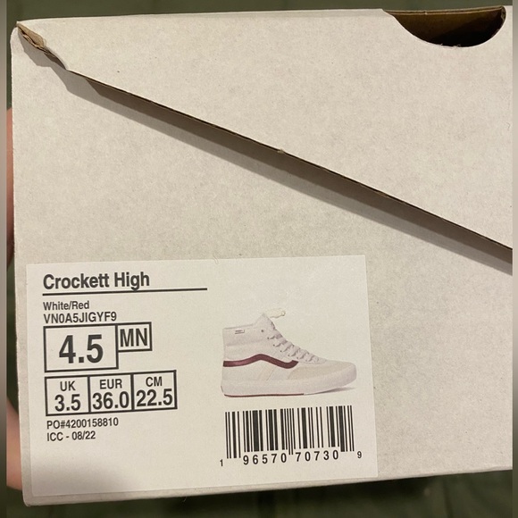 Vans Crockett High tops Size 6 Women/4.5 Men - Picture 3 of 4